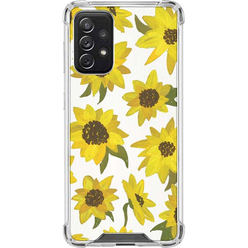 Cat Coq Sunflower Acrylic Galaxy A72 5G Clear Case